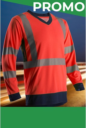 Maglietta alta visibilità rossa Coverguard Suno in offerta